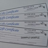 Stack of Four Gift Certificate Sample