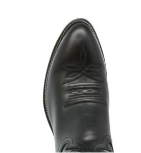 A pair of Justin Men's Black London Calf Boot 1409.