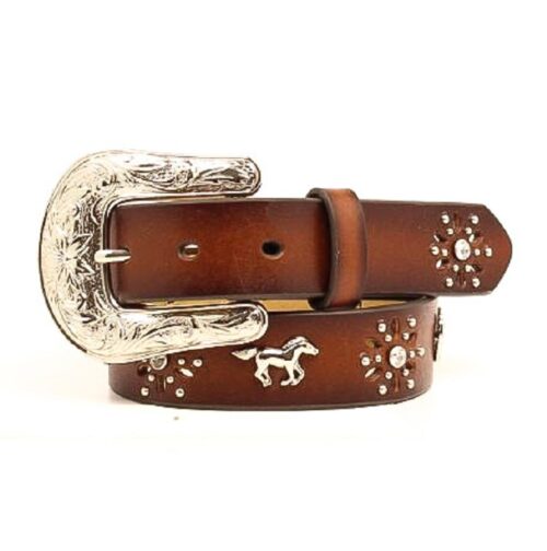 Girls Running Horse Brown Belt