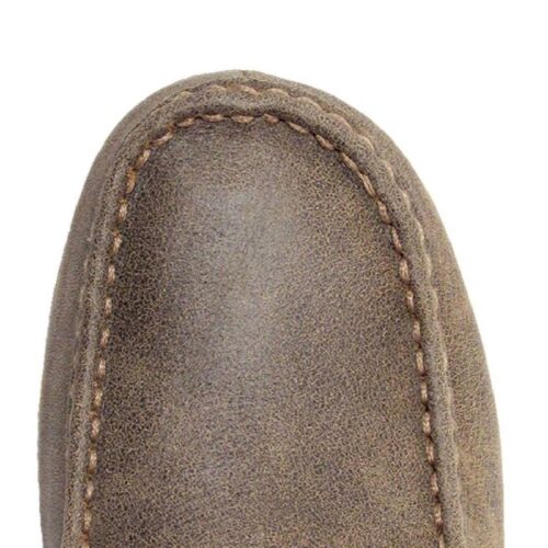 A close up of a men's brown leather moccasin, Women's Twisted X Chukka Driving Moccasin.