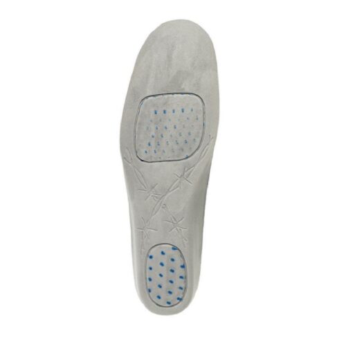 The back of a Women's Twisted X CellSole Footbed with blue dots on it.