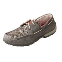 Women's Grey Boat Shoe Moccasin