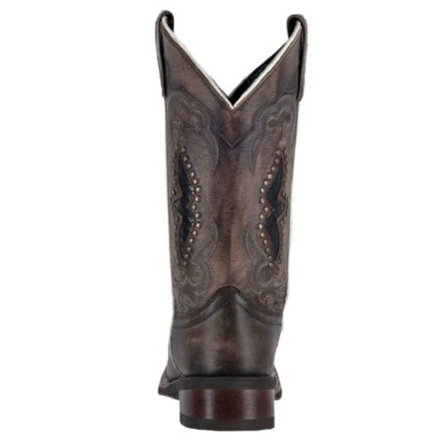 The [Women's Laredo Spellbound Boot 5660] is a brown cowboy boot with an embroidered design.