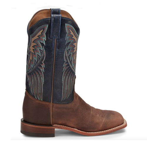 The Women's Tony Lama Dava Boot K4579L - a stylish pair of brown cowboy boots with a blue and brown design is the perfect choice.