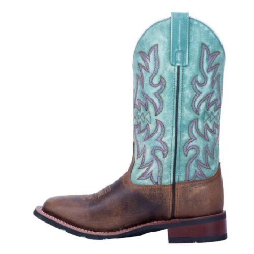 Women's Dan Post Anita Boot 5607, a cowboy boot with turquoise and blue accents.