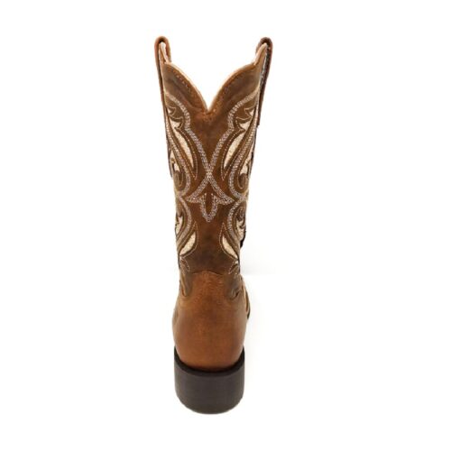 The back view of a Women's Ariat Boot Round Up Bliss 10034056.