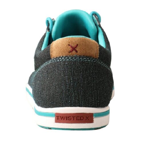 The women's Women's Twisted X Kicks Moccasin WCA0031 in blue and teal.