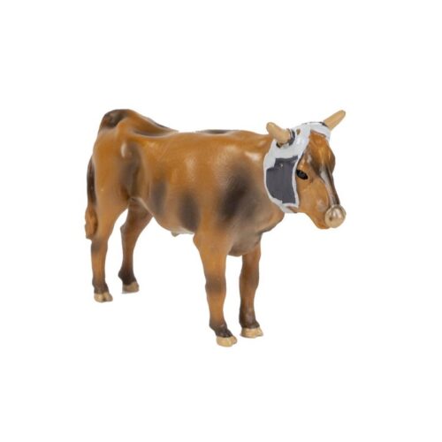 A Big Country Toy Roper Set cow is standing on a white background.