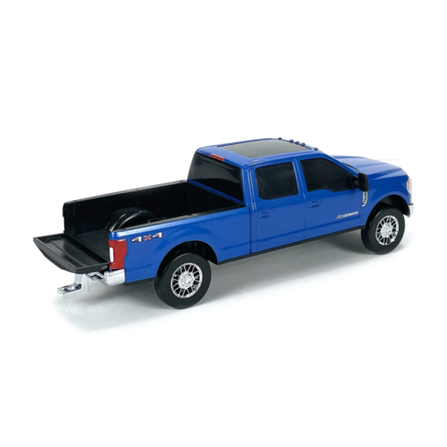 Blue pickup truck toy with 4x4