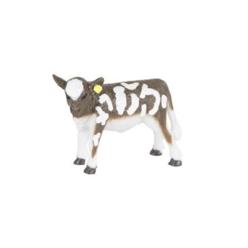 A Big Country Toy Longhorn Cow & Calf standing on a white background.