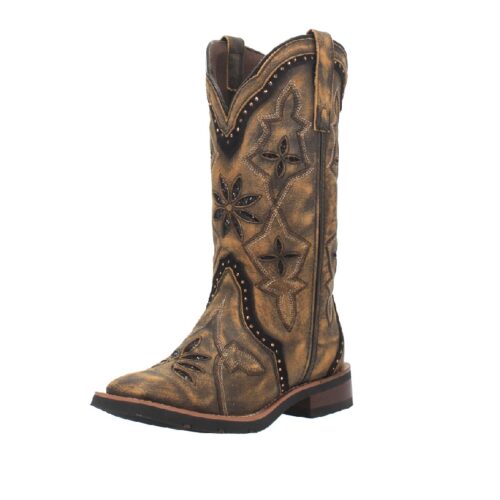 This Women's Laredo Bouquet Boot 5844 features star detailing and is brown in color.