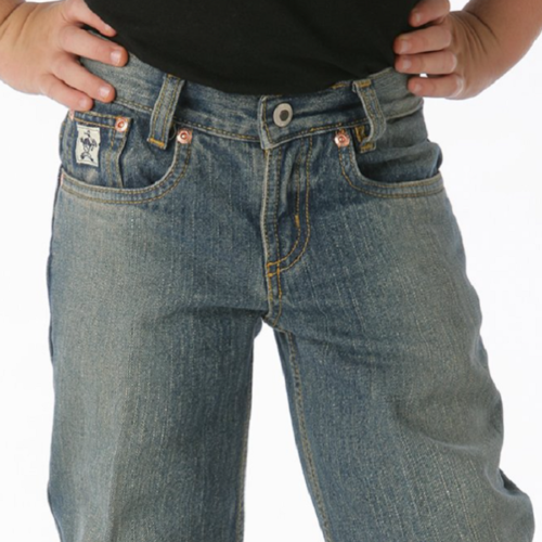 A young boy is posing with his hands on his hips, donning a pair of Boy's Cinch Low Rise Regular Fit Jean MB10082001.