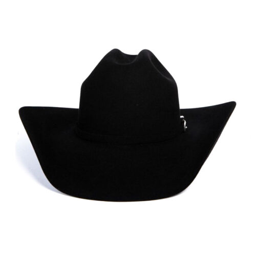 An American Hat 7X Black Cattleman cowboy hat on a white background.