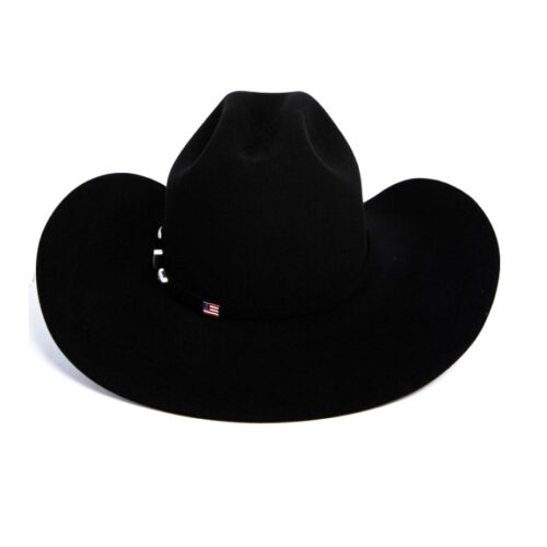 An American Hat 7X Black Cattleman on a white background becomes "American Hat 7X Black Cattleman on a white background.