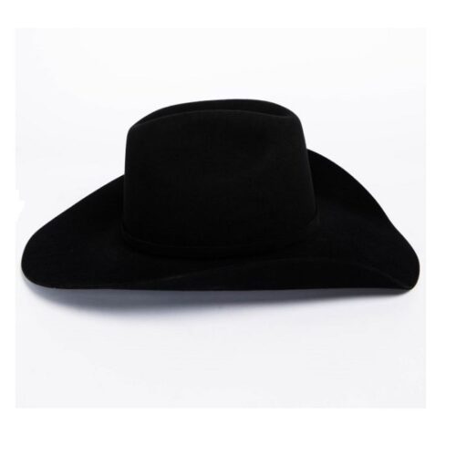 An American Hat 7X Black Cattleman cowboy hat on a white background. (Replace: American Hat 7X Black Cattleman)