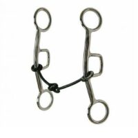 A pair of SS Sweet Iron Jointed Gag Bit stirrups on a white background.