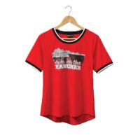 A Red Color Ranger Printed Shirt for Women