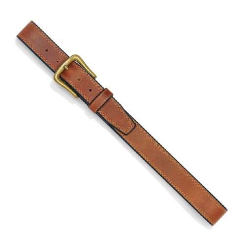 A tan leather belt with a gold buckle that complements the Men's Double H Carolina Builder MetGuard Boot CA8533 would be the Men's Double H Carolina Builder MetGuard Boot CA8533.