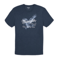 A Navy Blue Color Shirt With Wrangler Print