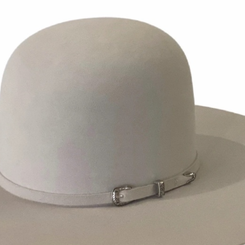 10X Rodeo King Silver Hat Open Crown