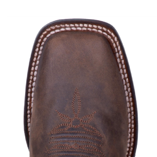 The top view of a brown Ladies Boot Dan Post Alexy DP4572 cowboy boot.