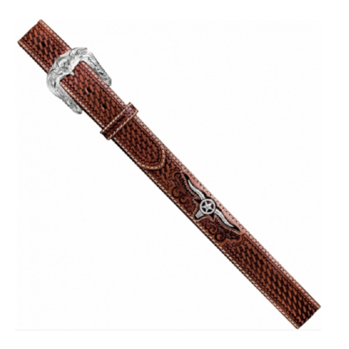 A Men's Trophy Bull Belt, with a silver buckle, perfect for men who desire a stylish accessory.