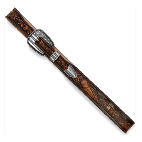 The Men's All American Belt C13935 is a brown leather belt with a silver buckle, is the Men's All American Belt C13935.