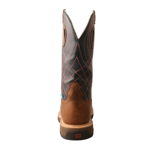 Twisted X Women's Work Boot WXBW001, a pair of Twisted X Women's Work Boot WXBW001 with a blue and black design.