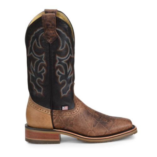 The Double H Men's Boot Grissom DH4644 features a black and brown design.