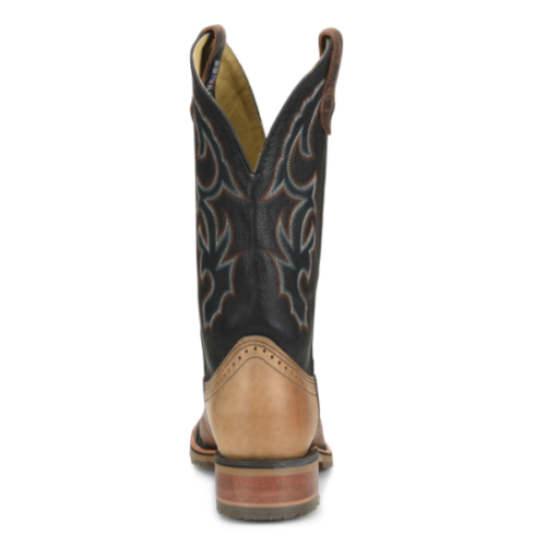 A pair of Double H Men's Boot Grissom DH4644 cowboy boots in black and brown.