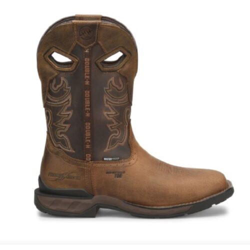 A Men's Western Work Boot Double H Wilmore with a leather sole.