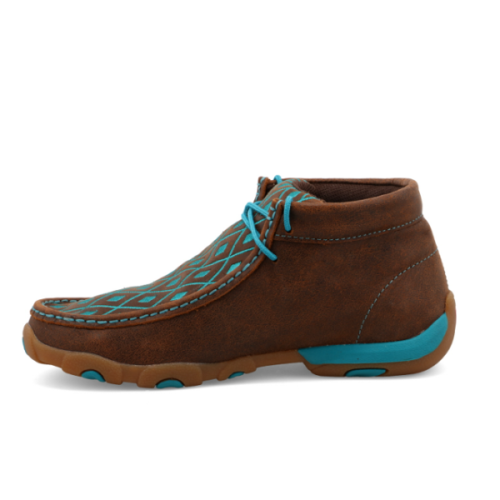 Ladies Twisted X Turquoise Chukka WDM0072 moccasins.