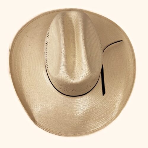 A Rodeo King 25X Shantung Cross Straw Hat on a white background.