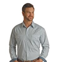 Men's Panhandle Slim LS Geometric Shirt