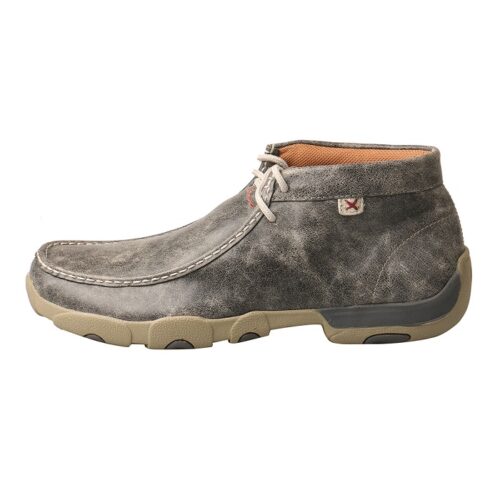 Twisted X Men's Grey Chukka Moccasin MDM0072 with tan outs.
Revised Sentence: Twisted X Men's Grey Chukka Moccasin MDM0072 with tan outs.