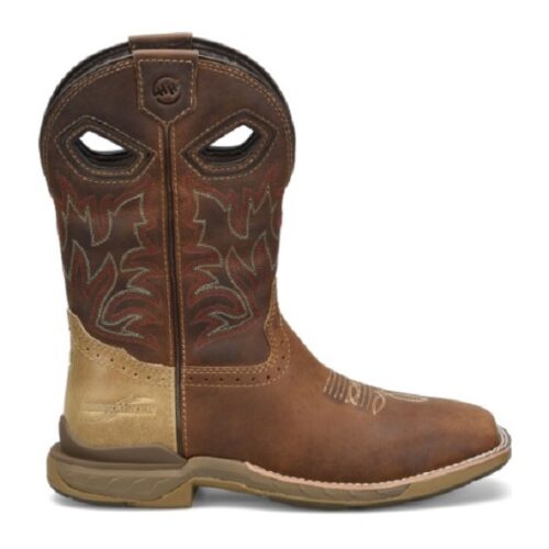 The men's brown Men's Double H Veil Western Boot DH5387 cowboy boots.