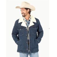 Wrangler Men's Western Sherpa Lined Jean Jacket