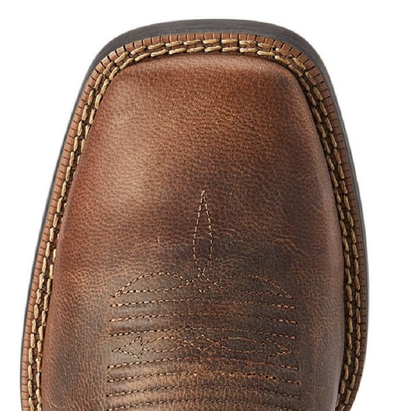 The Front Portion of a Brown Color Boot