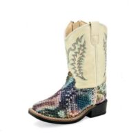 Toddlers Western Snake Print Boots