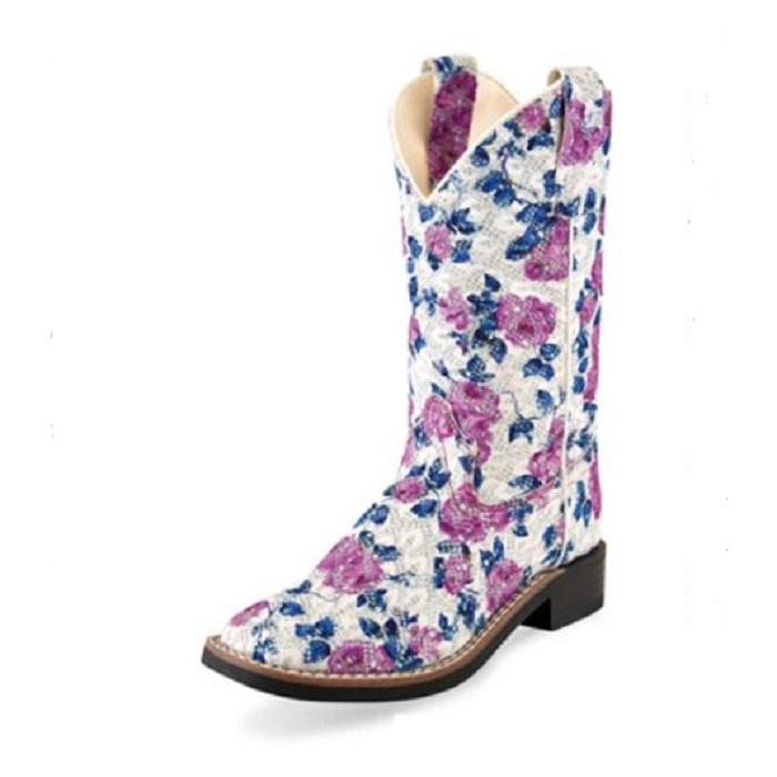 Girl's Western Sparkle Floral Boots
