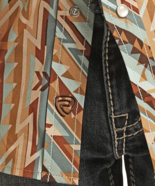 Boy's Aztec Stripe Western Shirt