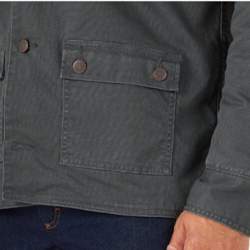 A Pocket With Buttons on a Denim Jacket