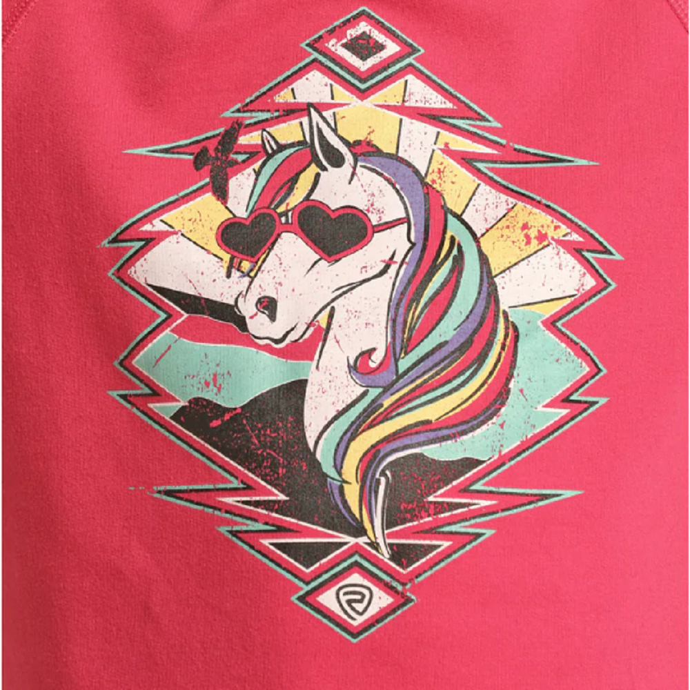 Girl's Pink Horse Shirt