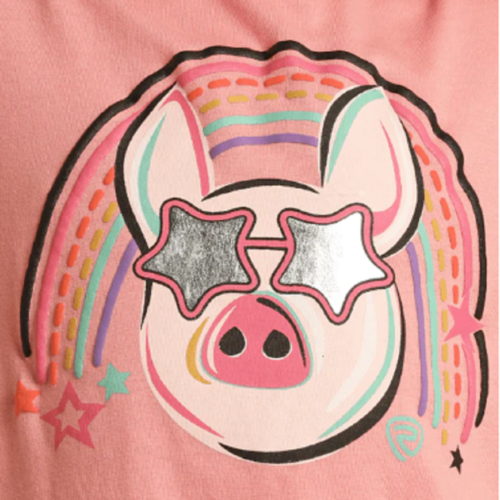 Girl's Rainbow Pig Shirt