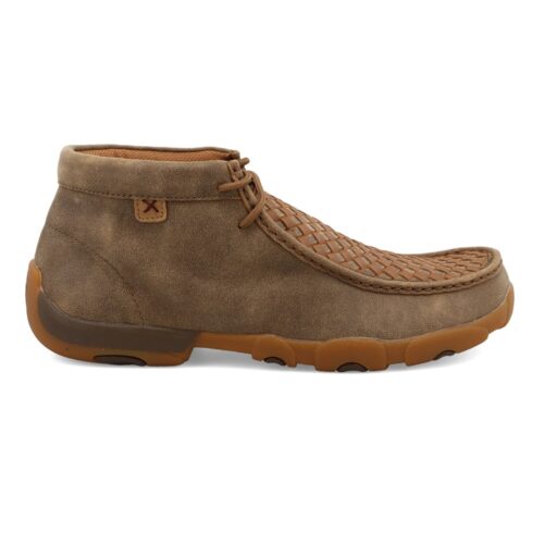 This men's brown moccasin, also known as the Men's Twisted X Bomber MDM0033, features brown outs.