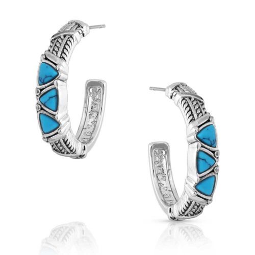 Montana Silversmiths Turquoise Hoop Earrings ER5250