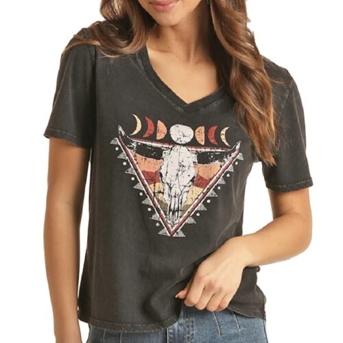 Women's Longhorn Skull Tee RRWT21R056