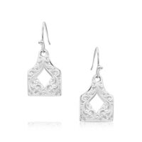 Montana Silversmiths Out West Cow Tag Earrings