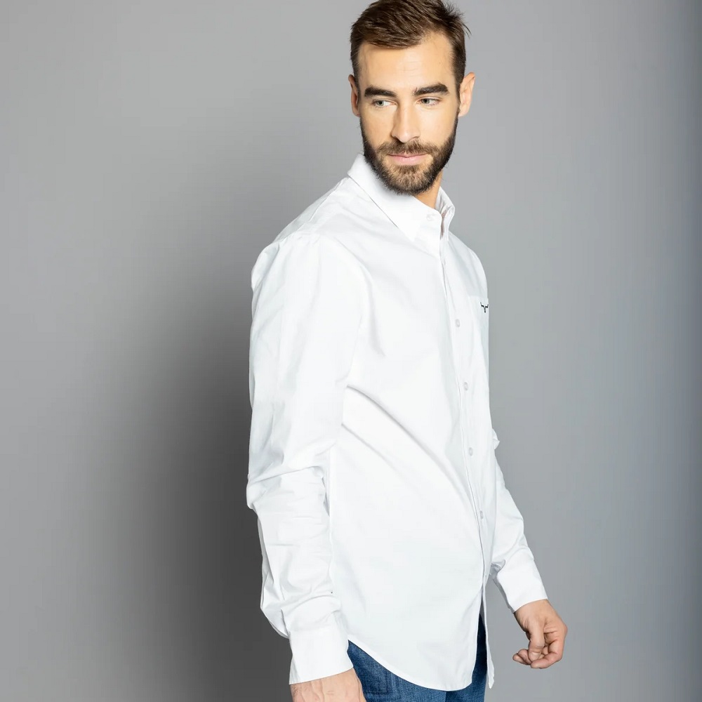 Men's KR White Team Dress Shirt