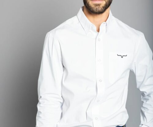 Men's KR White Team Dress Shirt